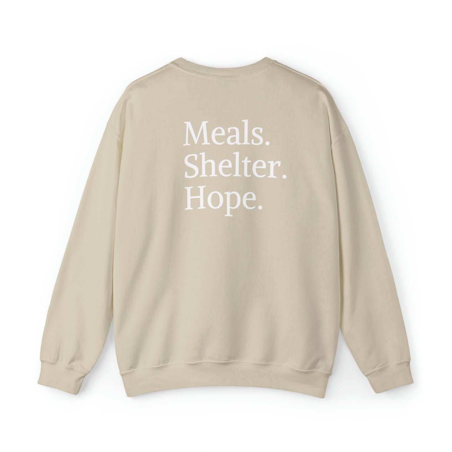 "Meals, Shelter, Hope" Crewneck