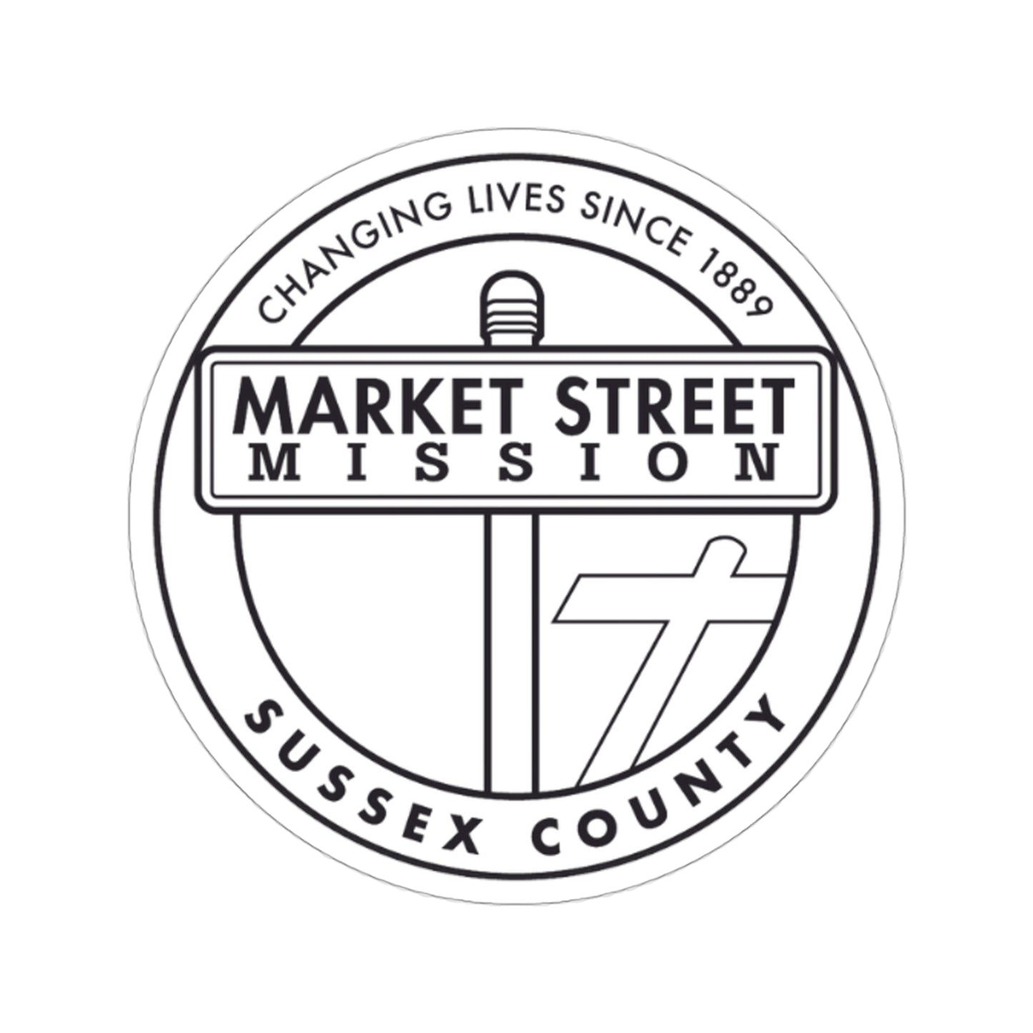 Sussex County Outline Logo Sticker